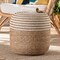 Bali & Pari Nequiel Modern Bohemian Natural Brown Seagrass and Woven Rope Ottoman Footstool 240-13479-ZORO - alternate 5